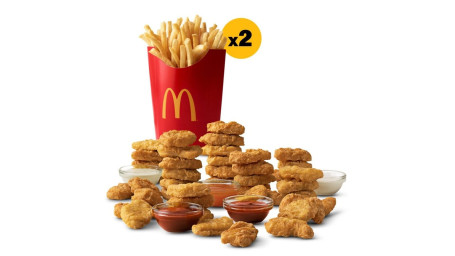 40 Stk. Chicken Mcnuggets 2 Store Pommes Frites